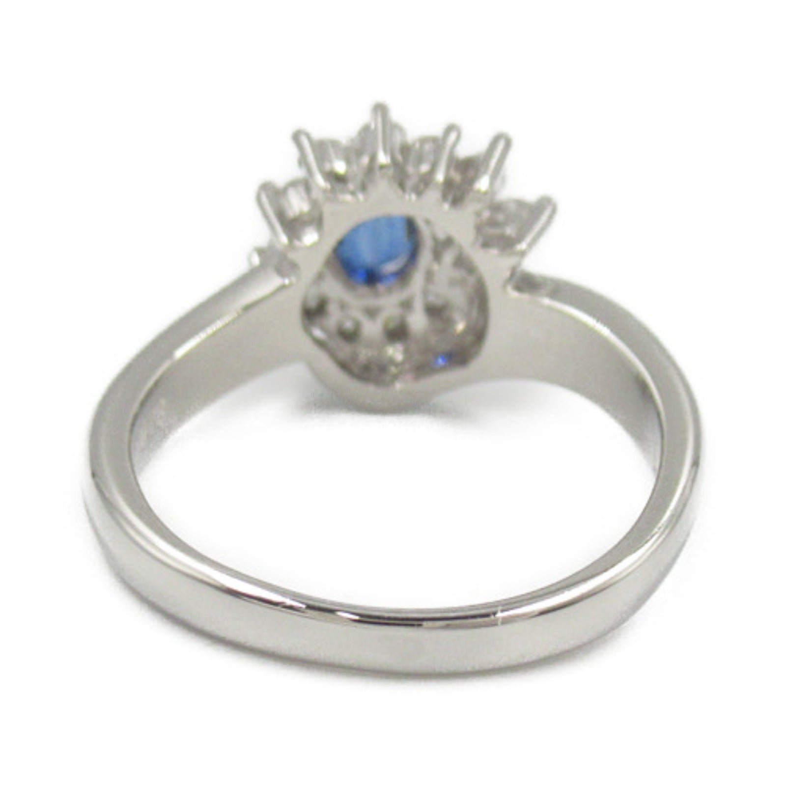 Sapphire Diamond Ring Pt900 Platinum Jewelry