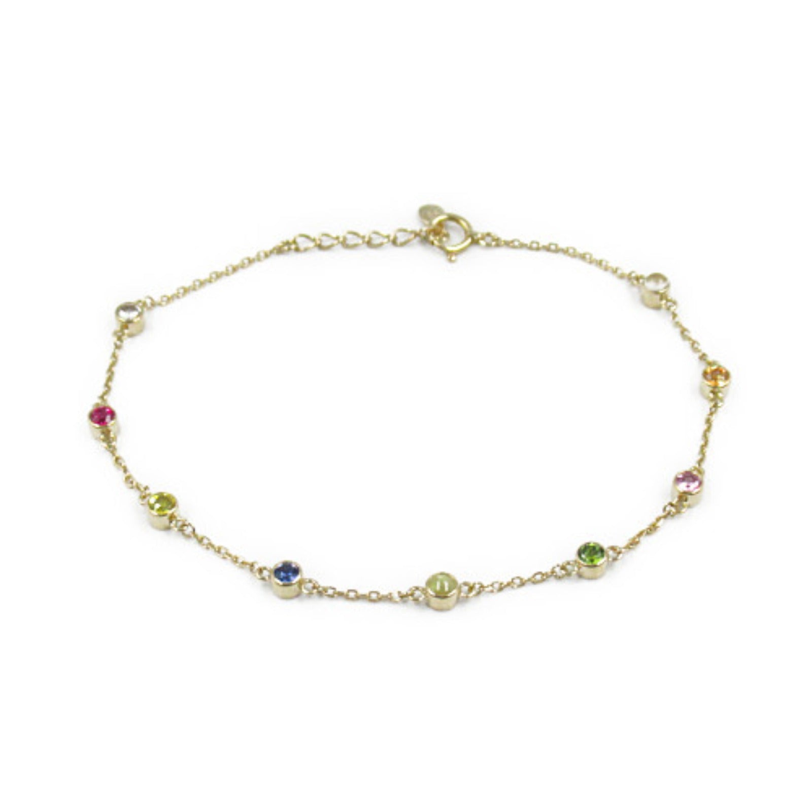 K18 Yellow Gold Multi-Color Bracelet