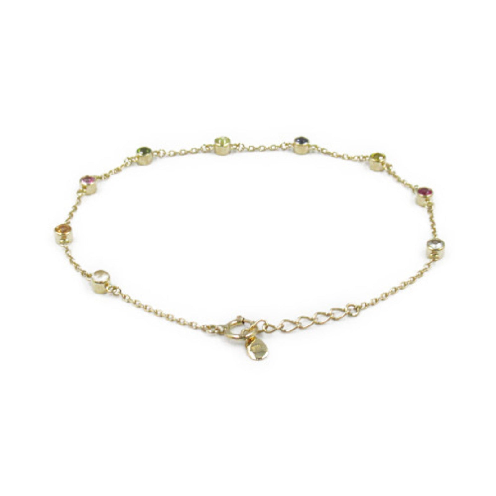 K18 Yellow Gold Multi-Color Bracelet