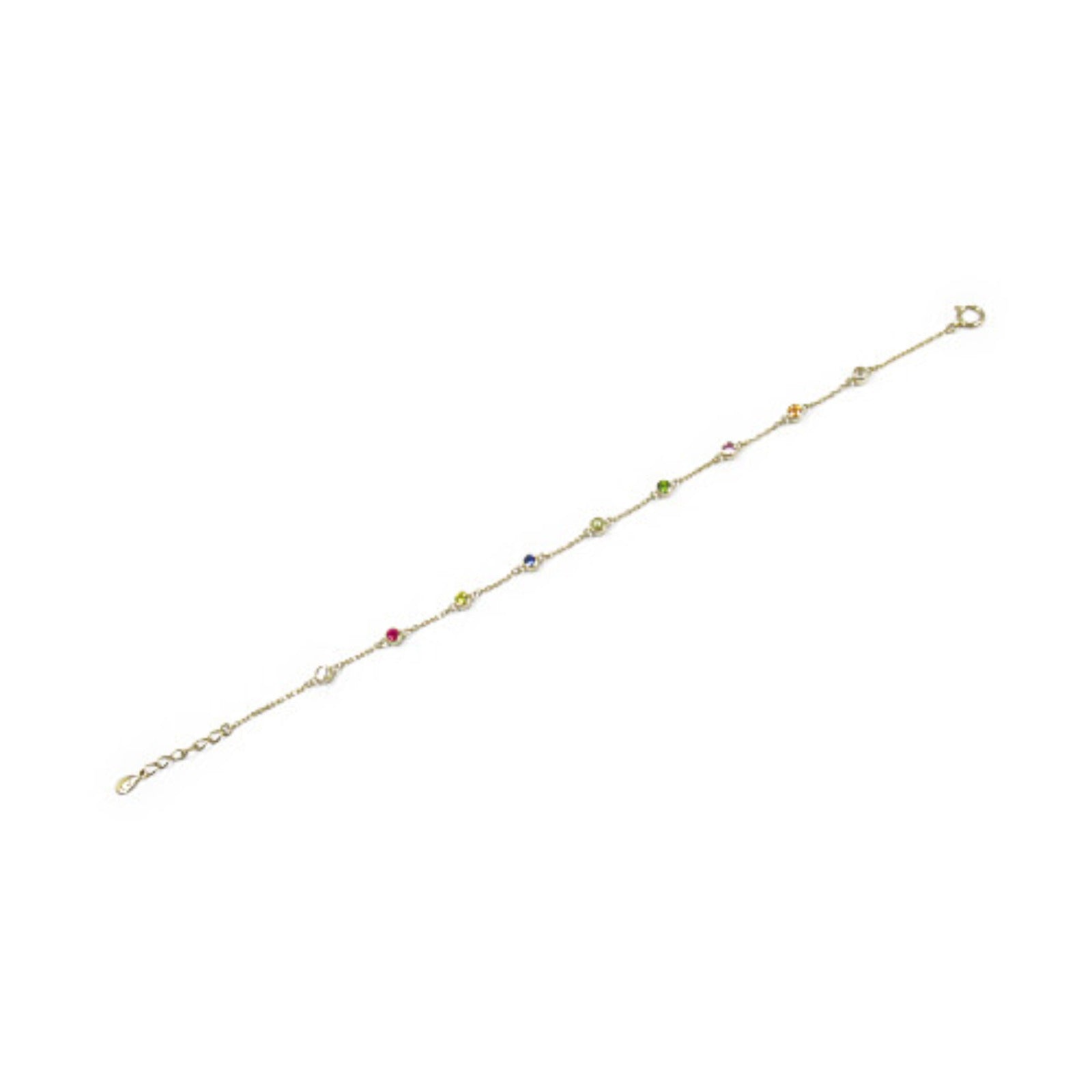 K18 Yellow Gold Multi-Color Bracelet