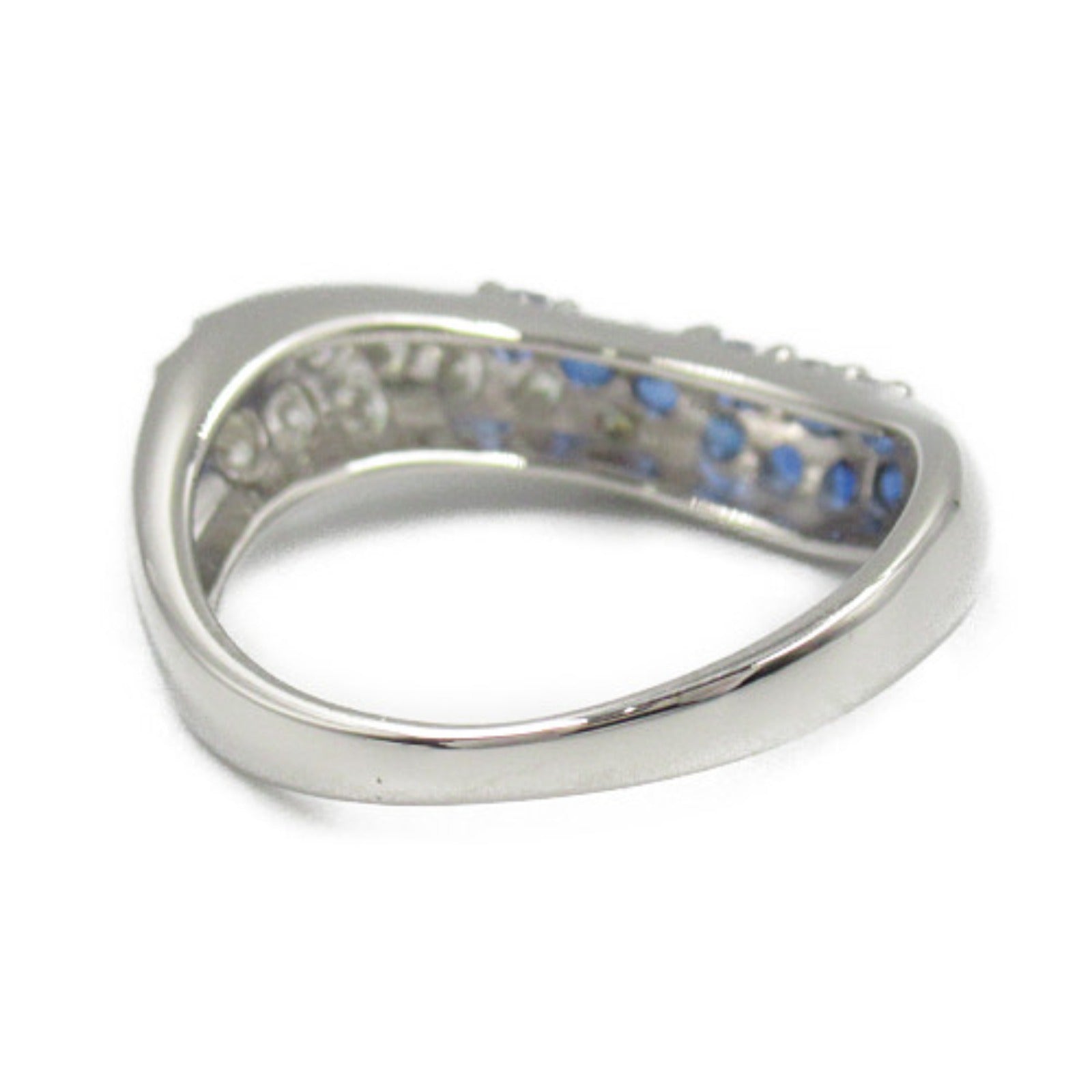 Sapphire Diamond Ring Pt900 Platinum Jewelry