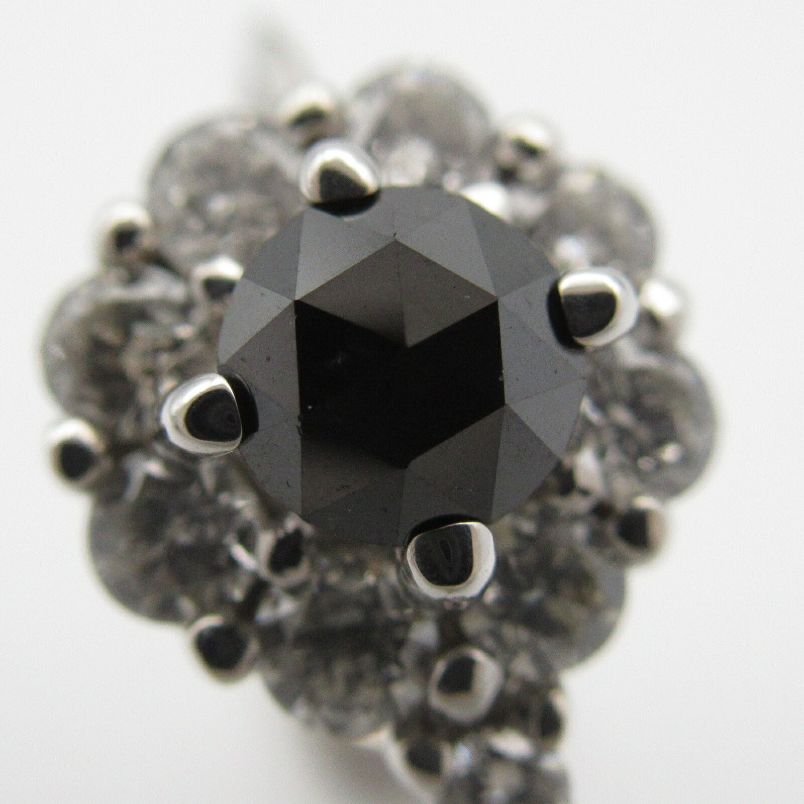 K14WG Black Diamond Earrings Jewelry