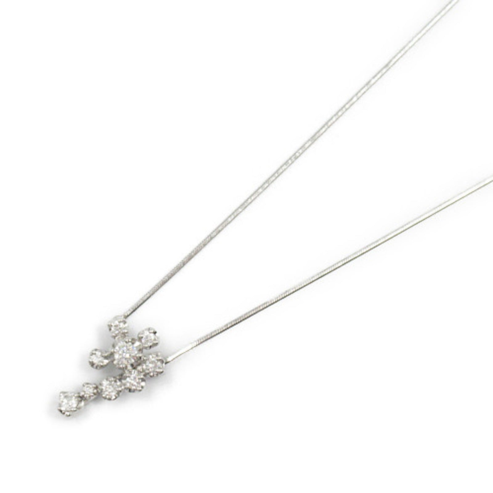 Vendome Aoyama Diamond Necklace Platinum Jewelry