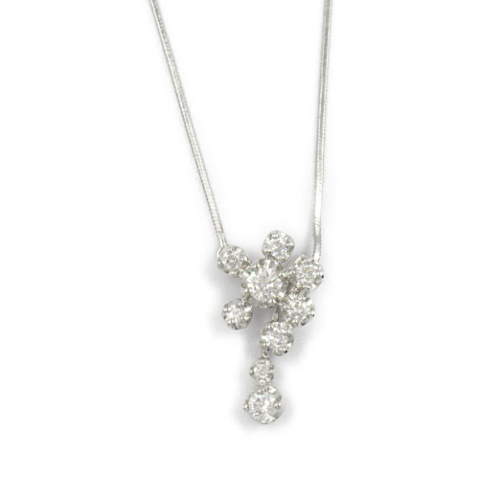 Vendome Aoyama Diamond Necklace Platinum Jewelry