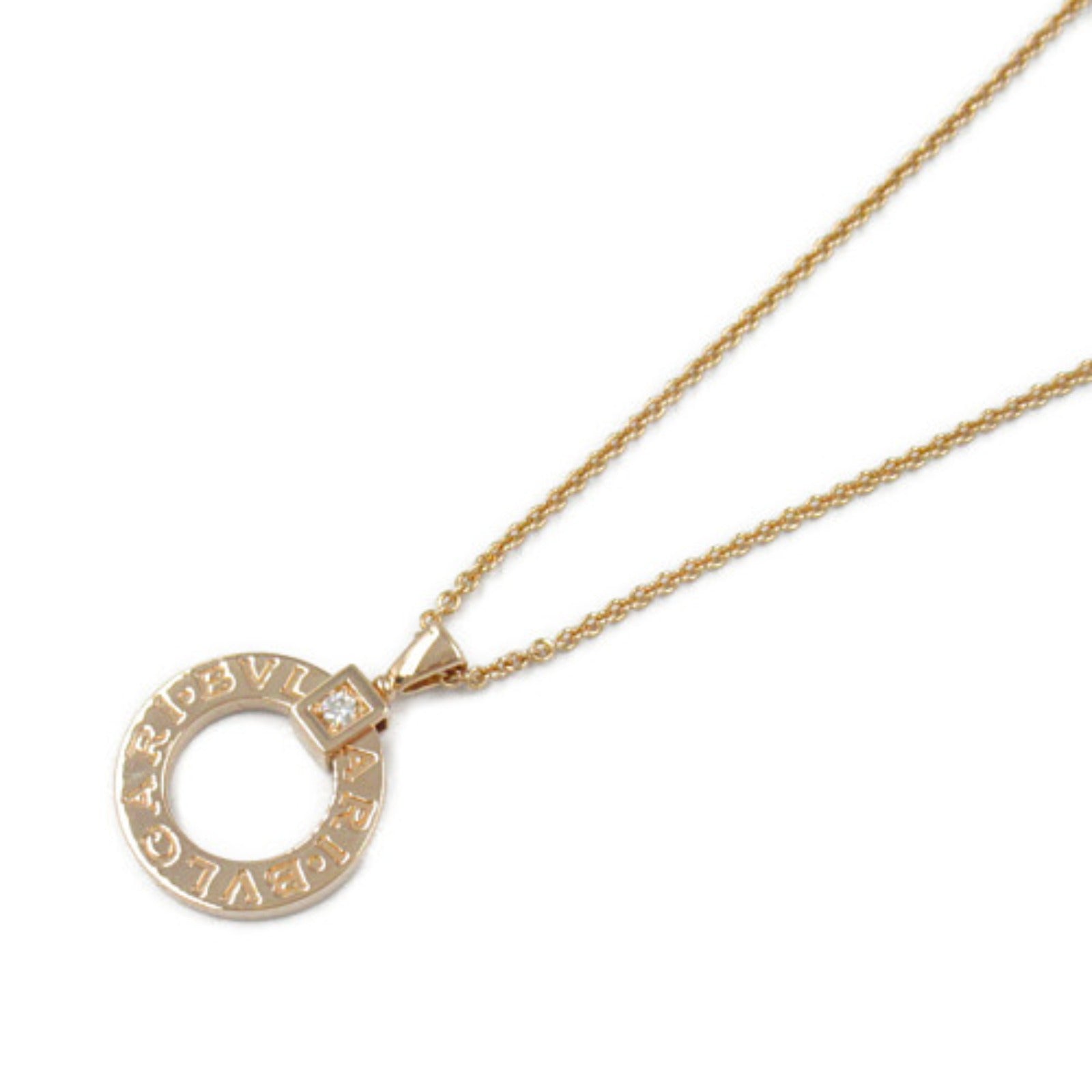 Bvlgari Diamond Necklace K18PG Pink Gold