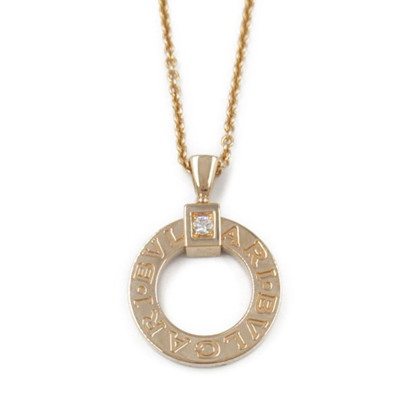 Bvlgari Diamond Necklace K18PG Pink Gold