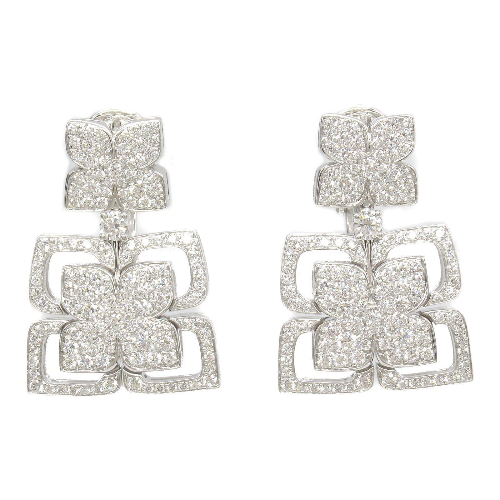 Bvlgari Diamond Earrings K18WG White Gold