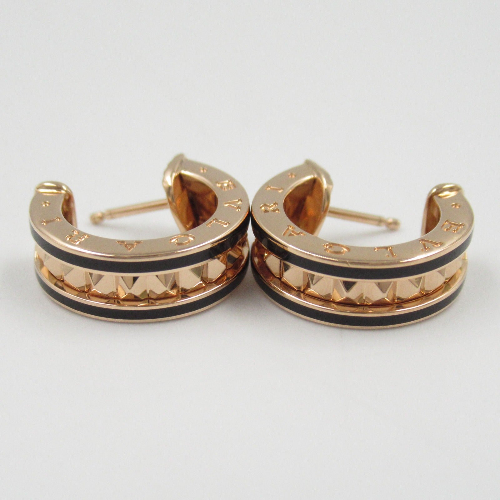 Bvlgari B-zero1 Earrings K18PG Pink Gold Ceramic