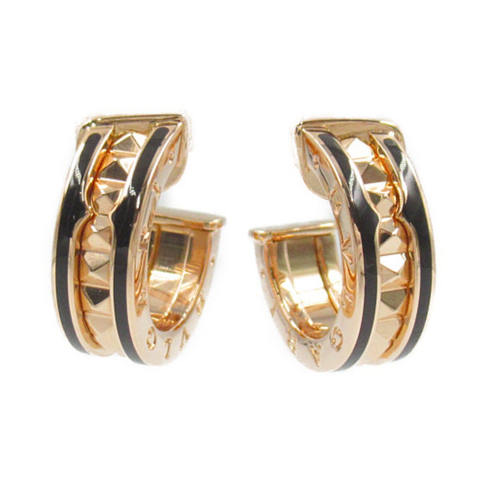 Bvlgari B-zero1 Earrings K18PG Pink Gold Ceramic