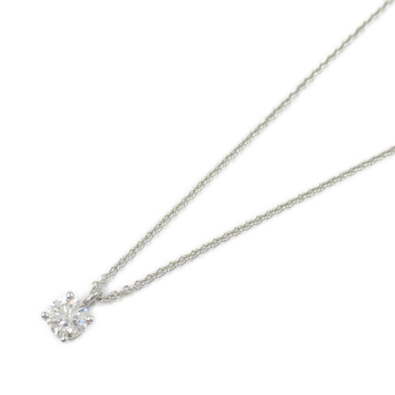 Tiffany & Co Platinum Diamond Solitaire Necklace