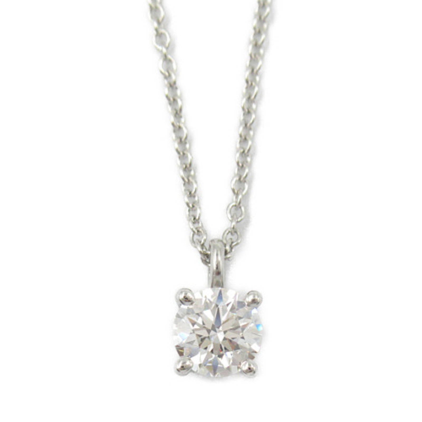 Tiffany & Co Platinum Diamond Solitaire Necklace