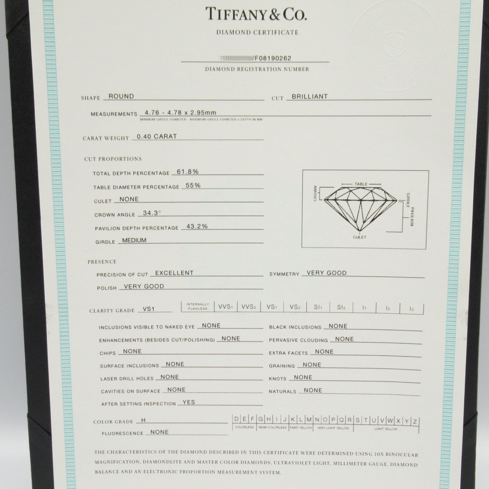 Tiffany & Co Platinum Diamond Solitaire Necklace