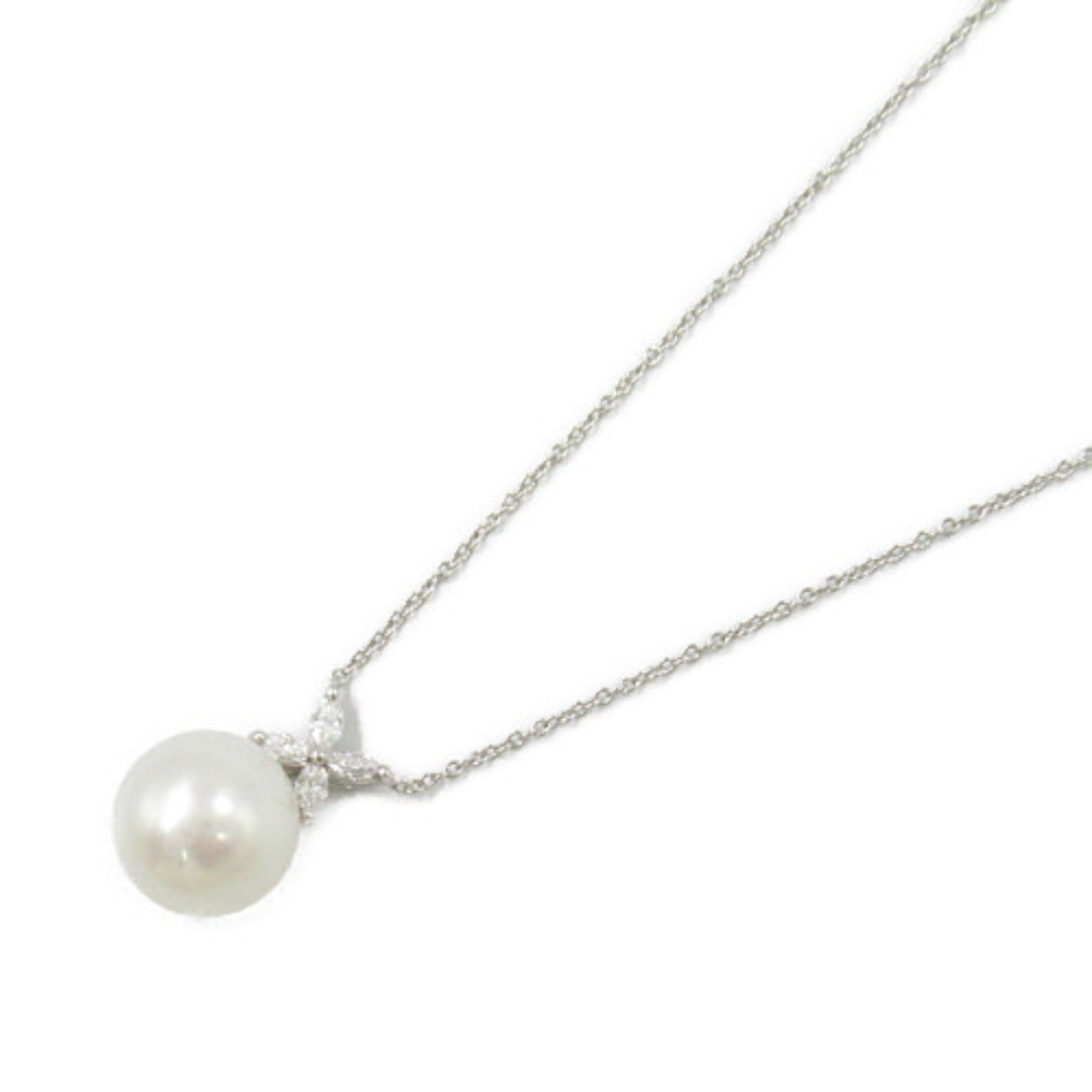 Tiffany & Co Victoria Pearl Necklace Platinum Diamond