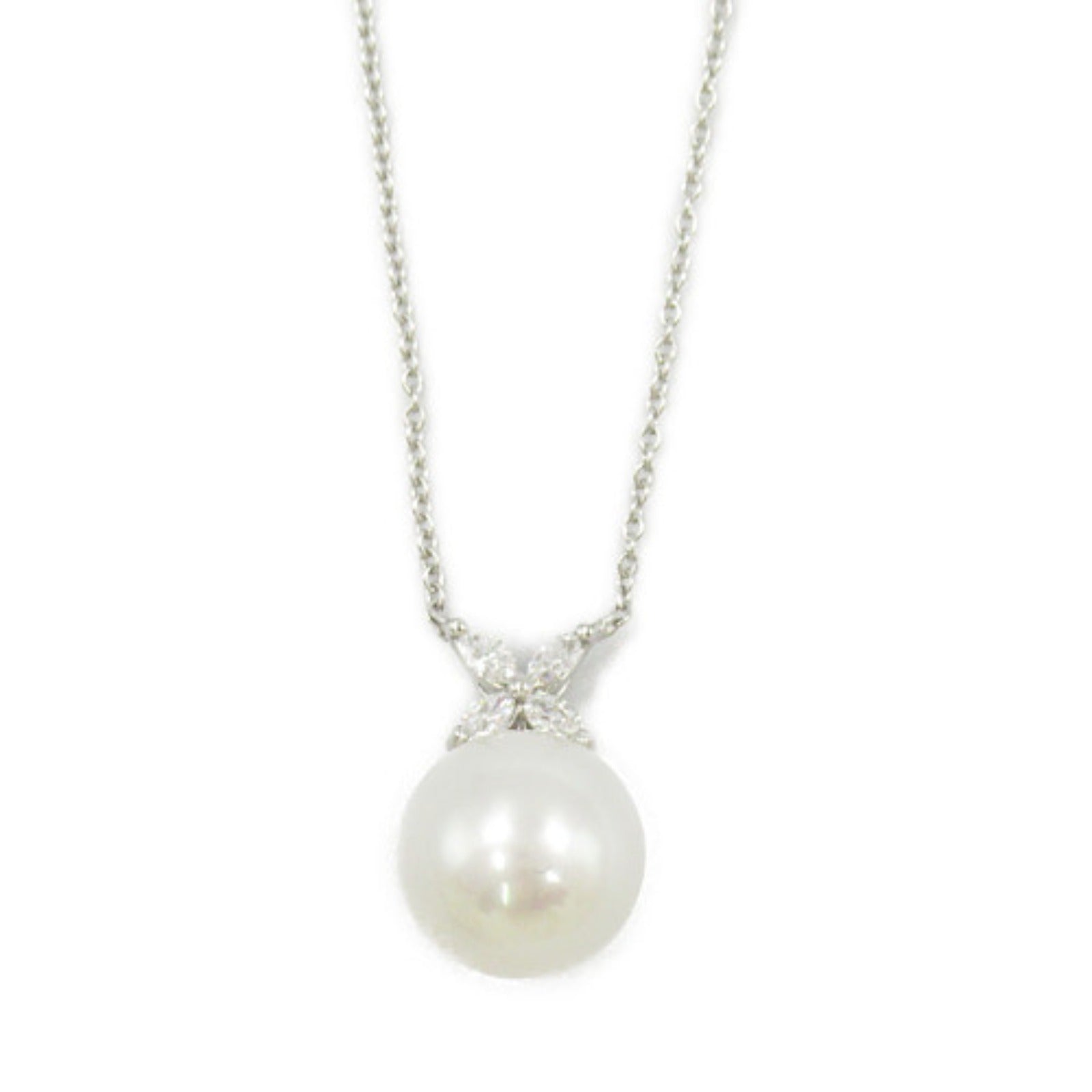 Tiffany & Co Victoria Pearl Necklace Platinum Diamond