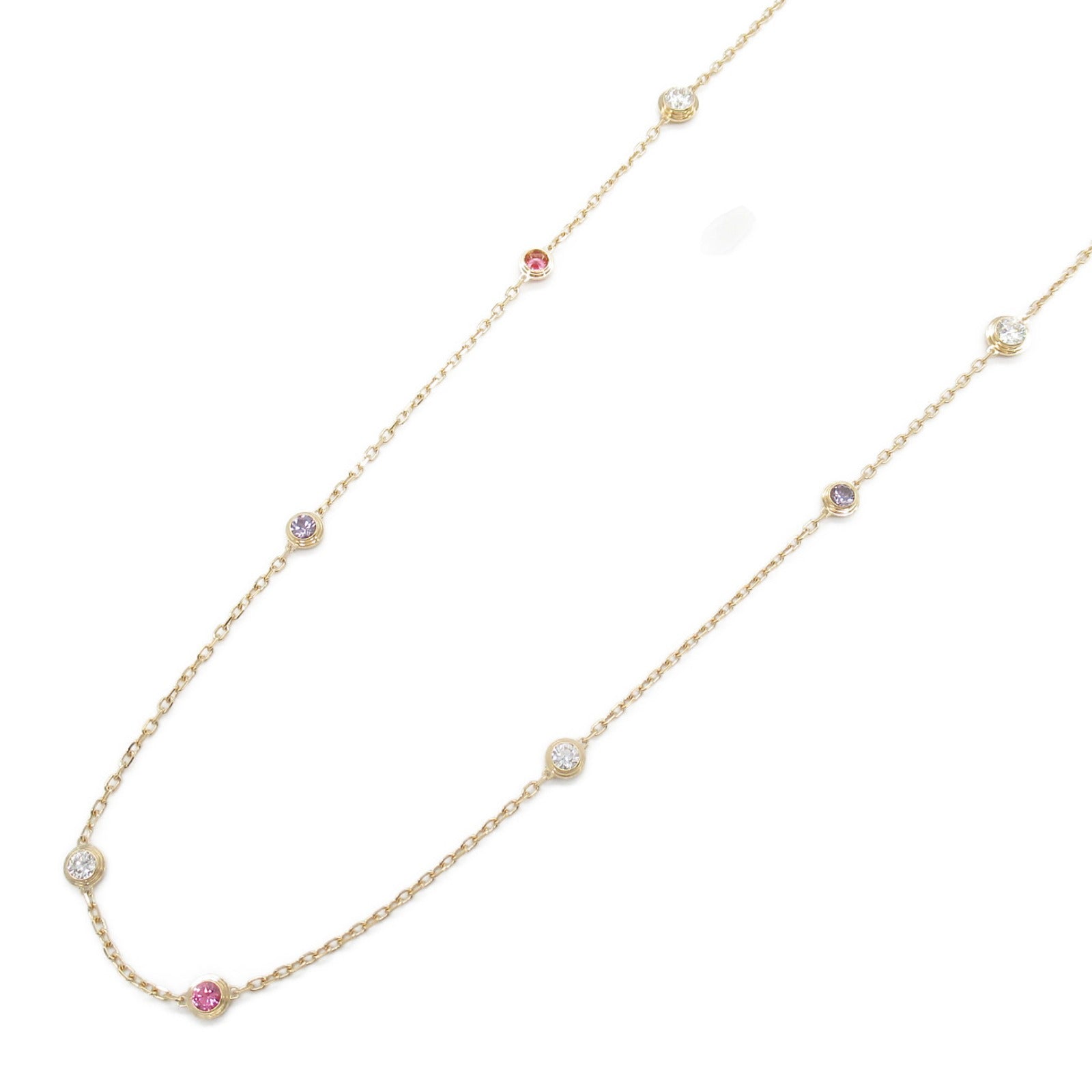 Cartier K18PG Pink Gold Diamond Necklace