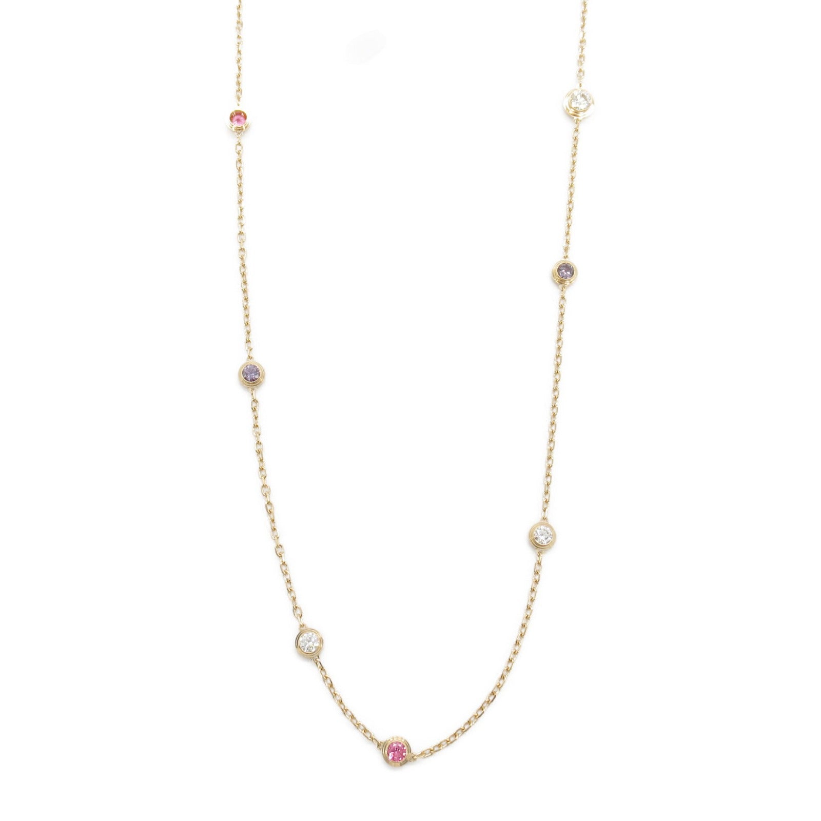 Cartier K18PG Pink Gold Diamond Necklace