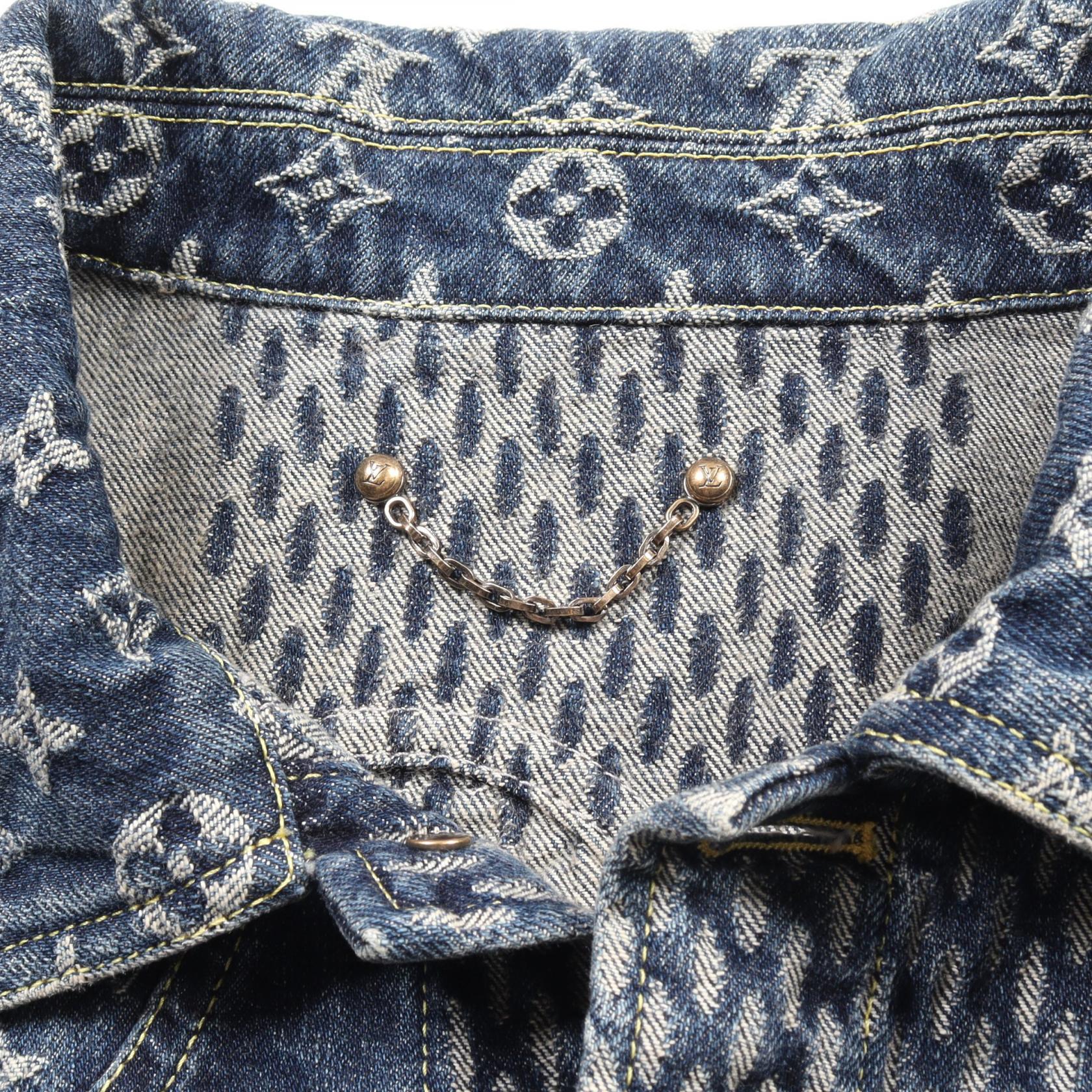 Louis Vuitton Giant Damier Waves Monogram Denim Jacket