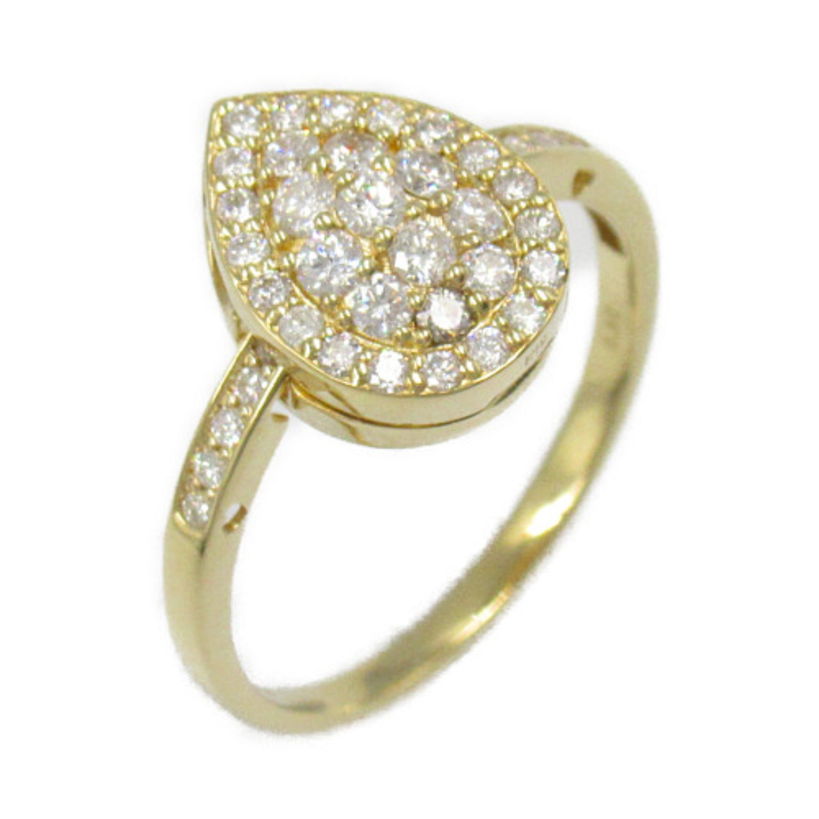 K18 Yellow Gold Diamond Ring Jewelry