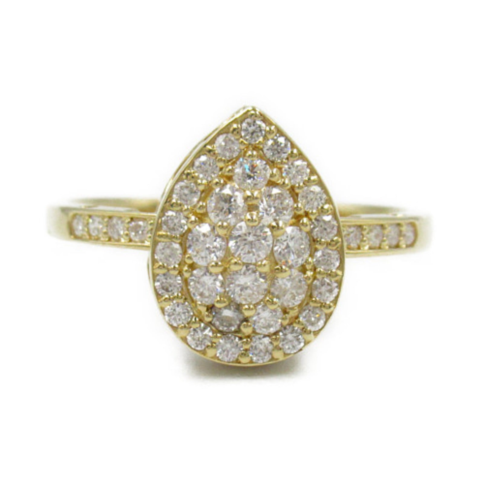 K18 Yellow Gold Diamond Ring Jewelry