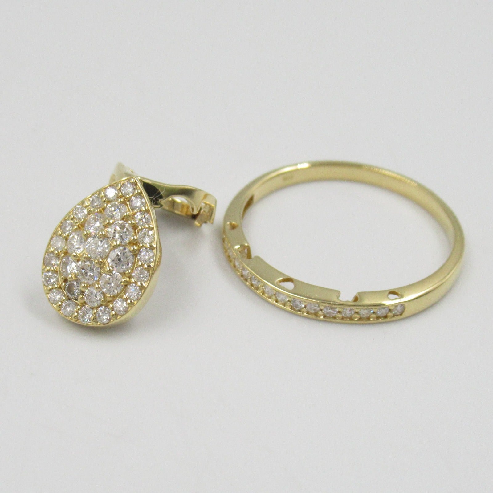 K18 Yellow Gold Diamond Ring Jewelry