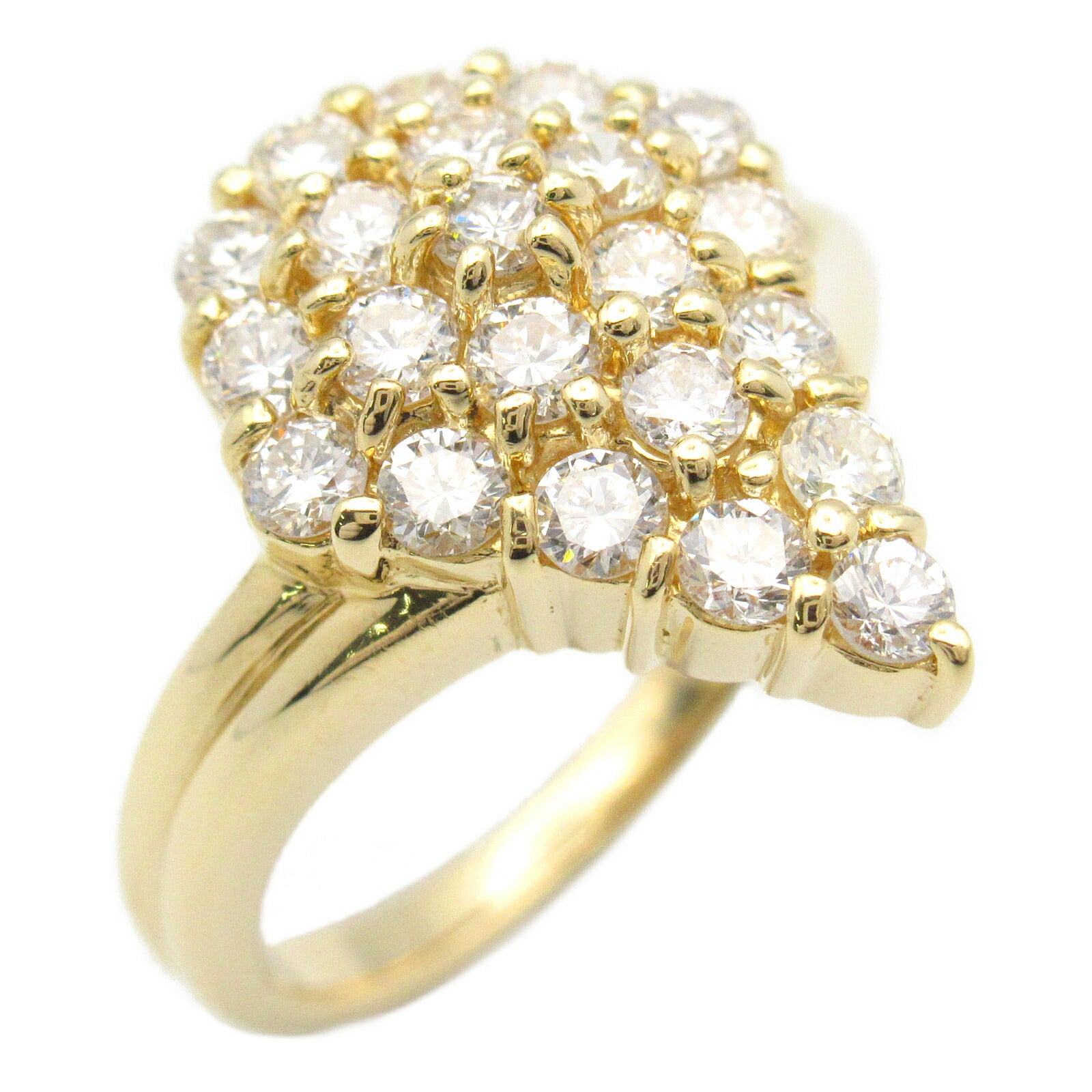 K18 Yellow Gold Diamond Ring Jewelry