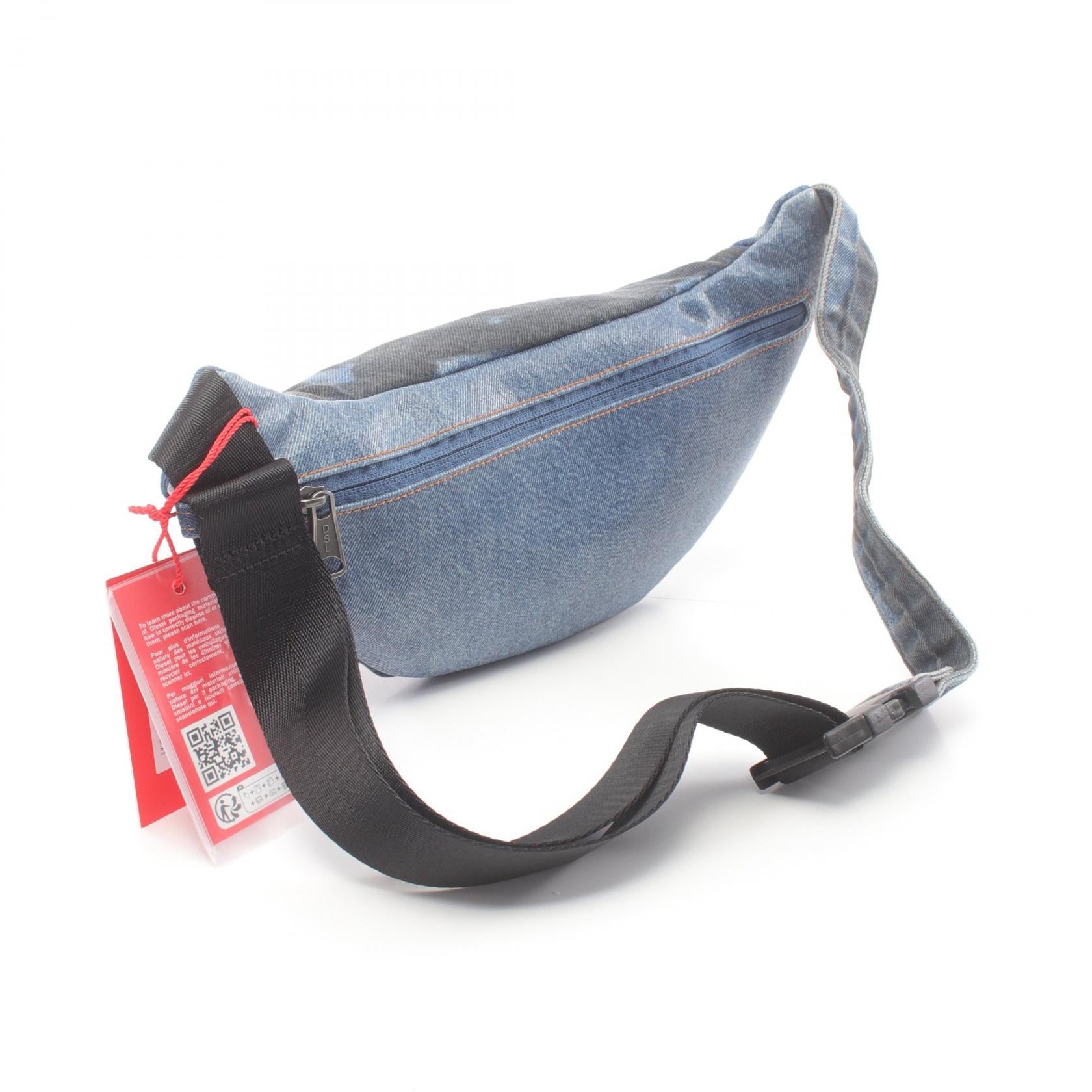 DIESEL RAVE Denim Waist Bag Navy