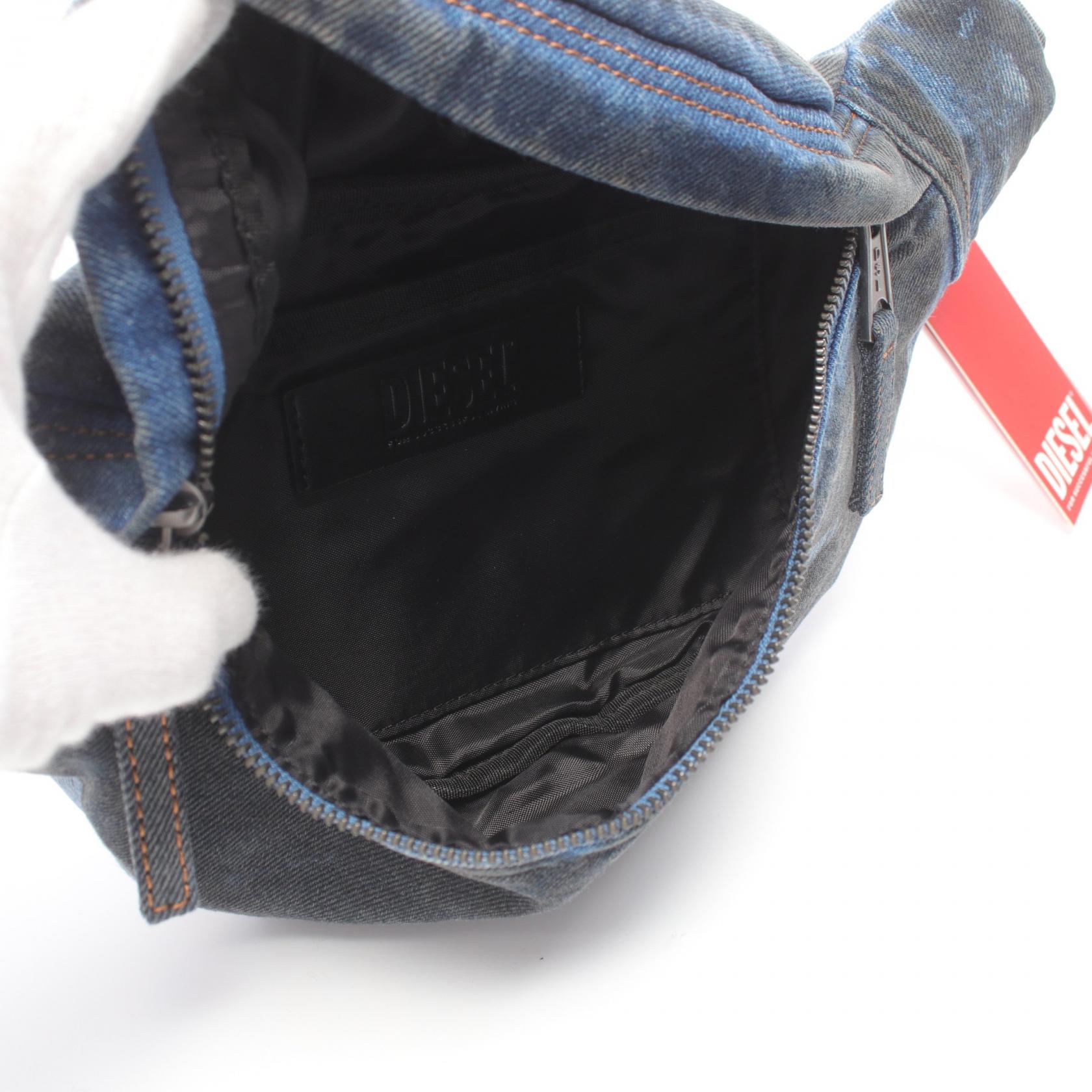 DIESEL RAVE Denim Waist Bag Navy