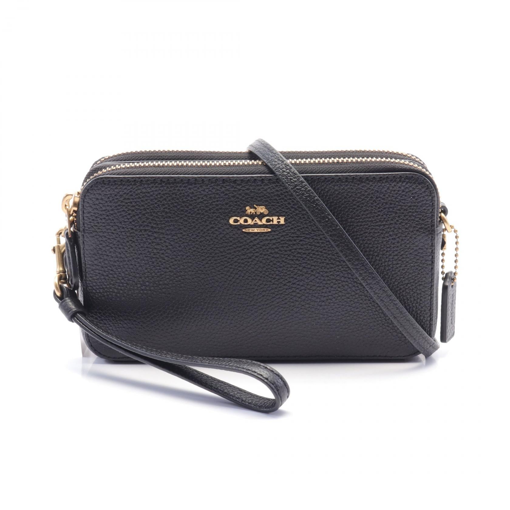 Coach Kira Leather Shoulder Bag Black