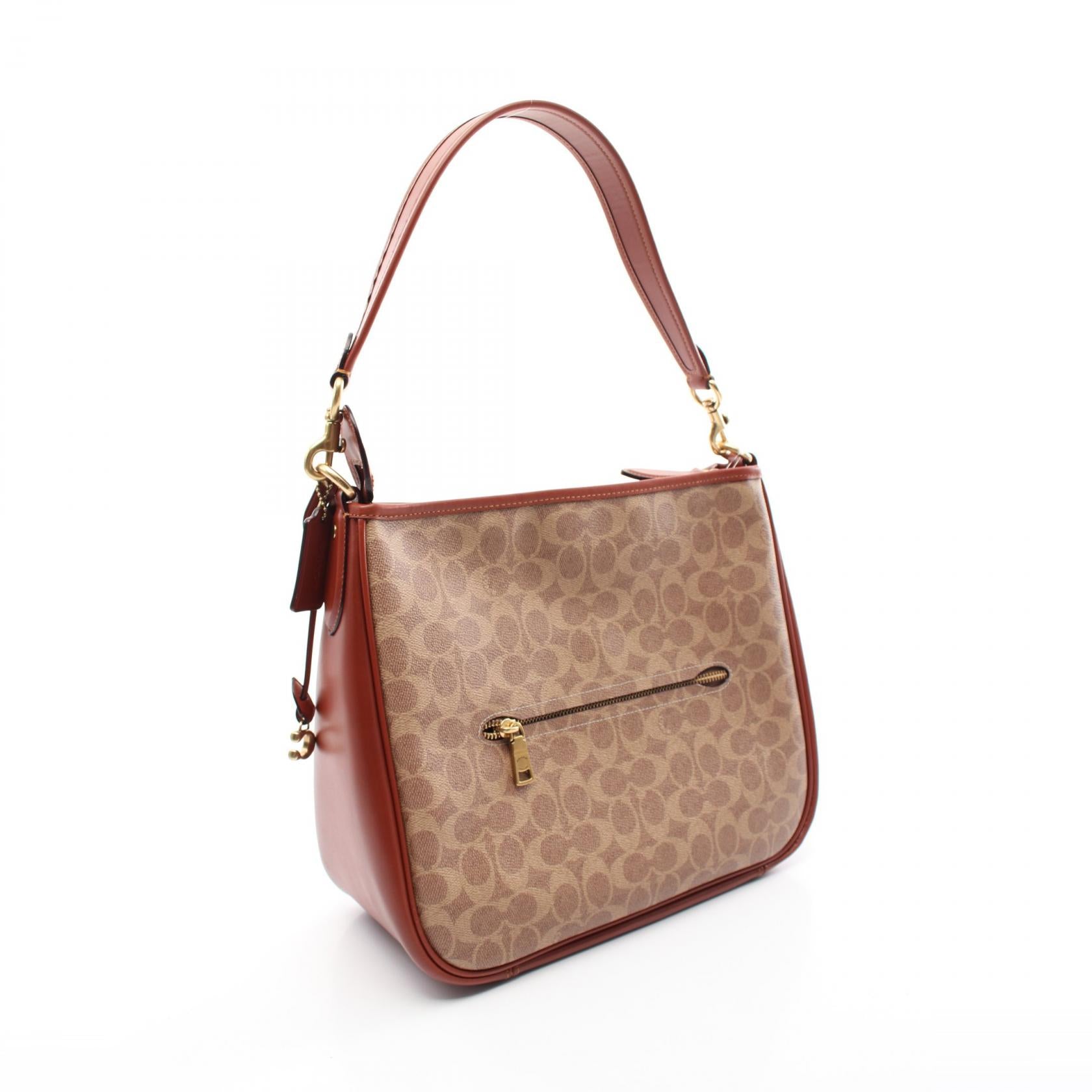 Coach Signature Canvas Leather Shoulder Bag