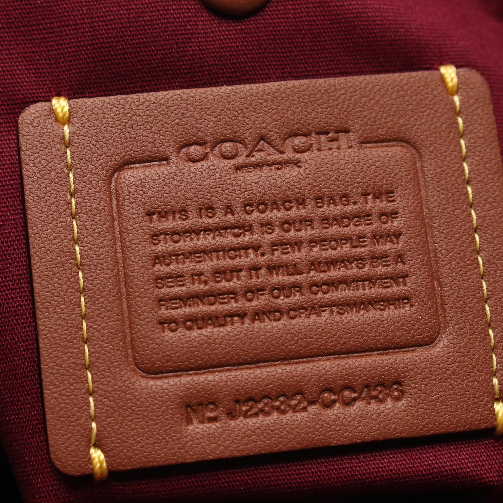 Coach Signature Canvas Leather Shoulder Bag