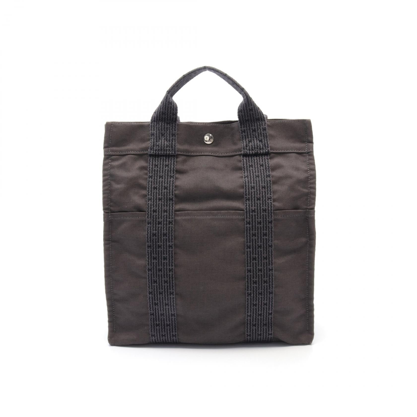 Hermes Nylon Canvas Backpack Grey