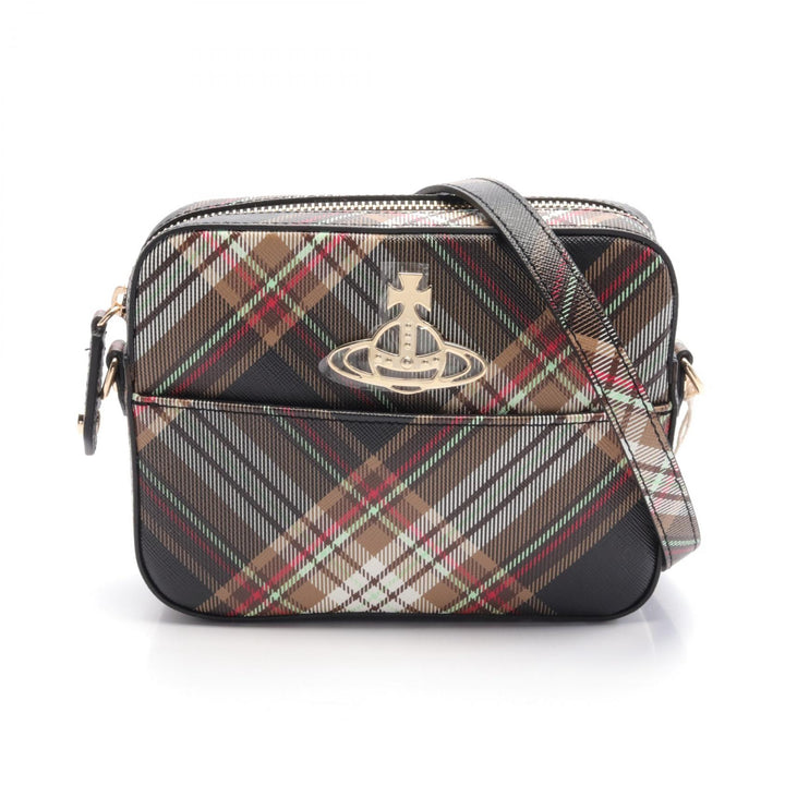 Vivienne Westwood Tartan Camera Bag Faux Leather