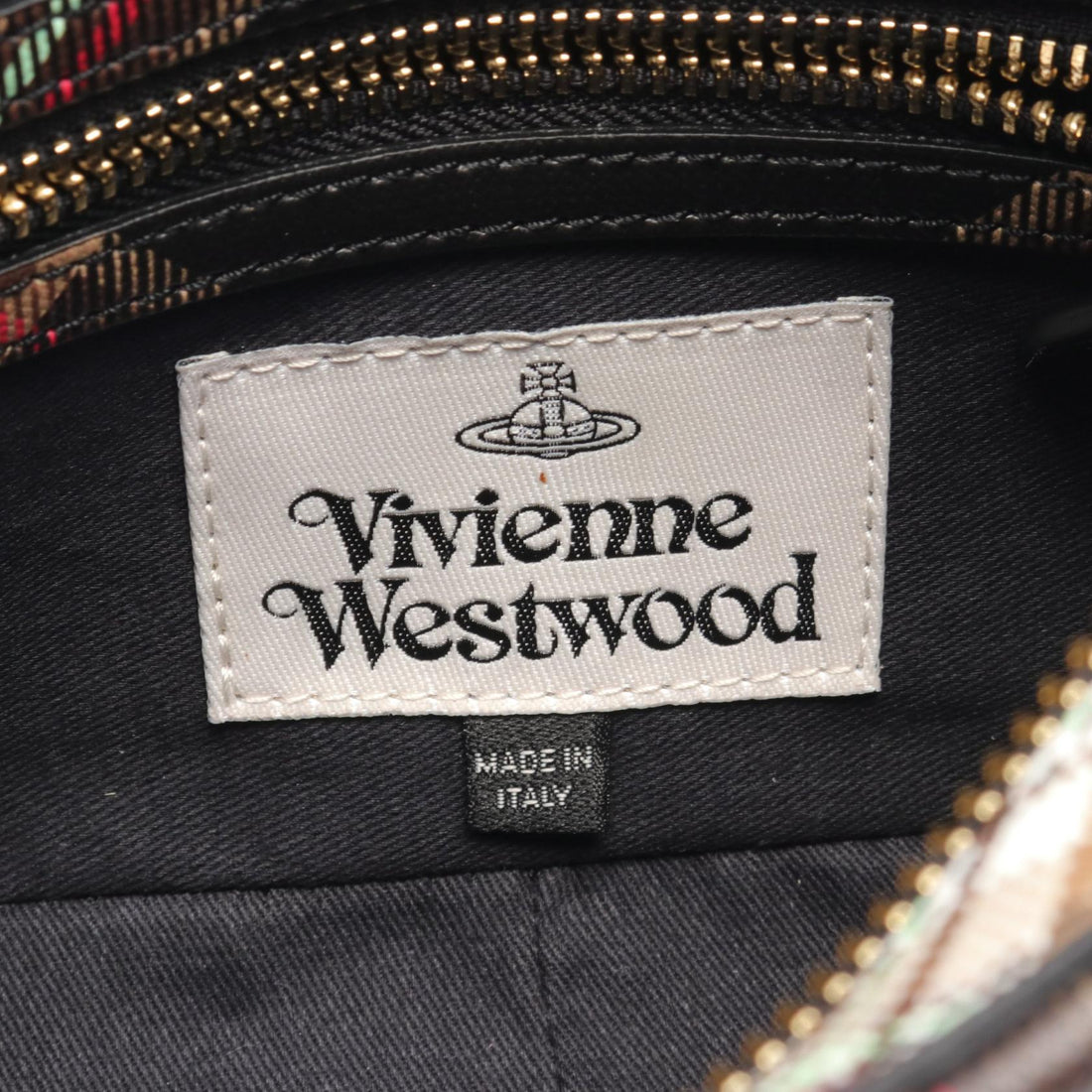 Vivienne Westwood Tartan Camera Bag Faux Leather