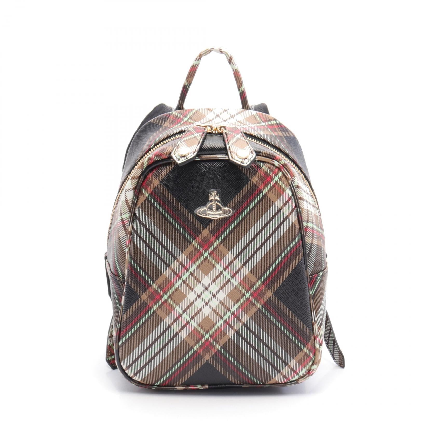 Vivienne Westwood Tartan Backpack Faux Leather