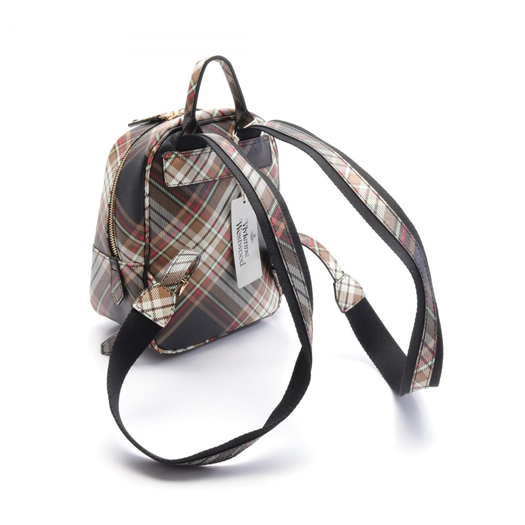 Vivienne Westwood Tartan Backpack Faux Leather