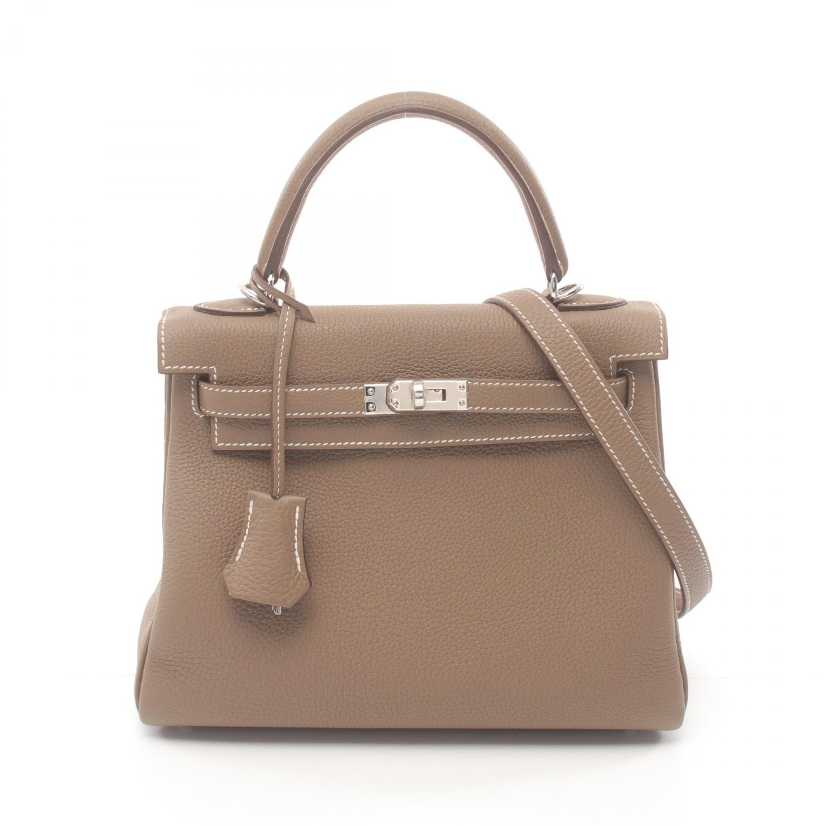 Hermes Kelly 25 Togo Handbag Brown