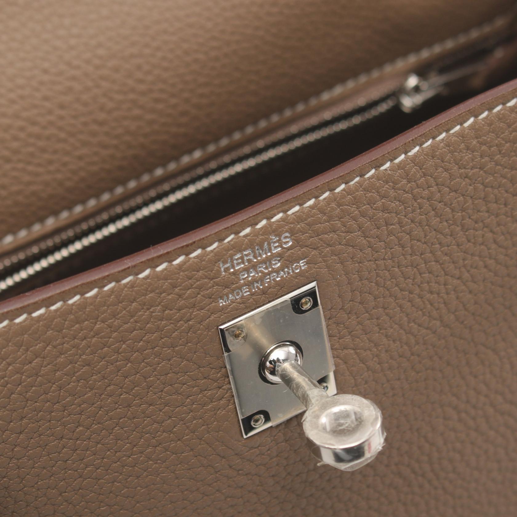 Hermes Kelly 25 Togo Handbag Brown