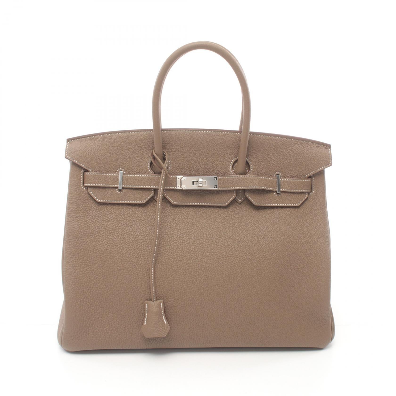 Hermes Birkin 35 Togo Handbag Brown