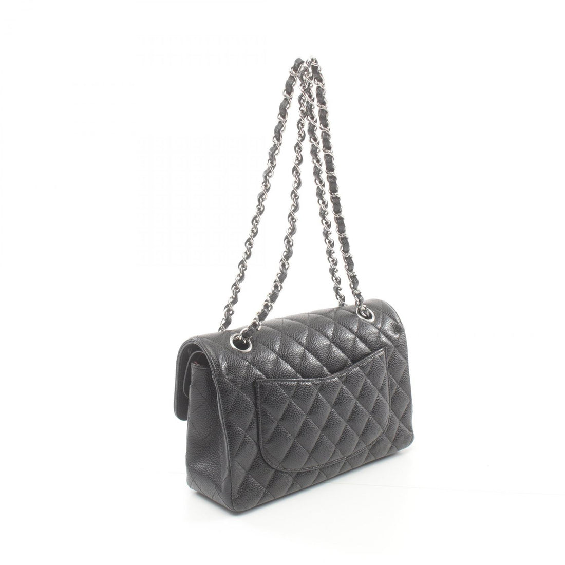 Chanel Matelasse W Flap Shoulder Bag Black