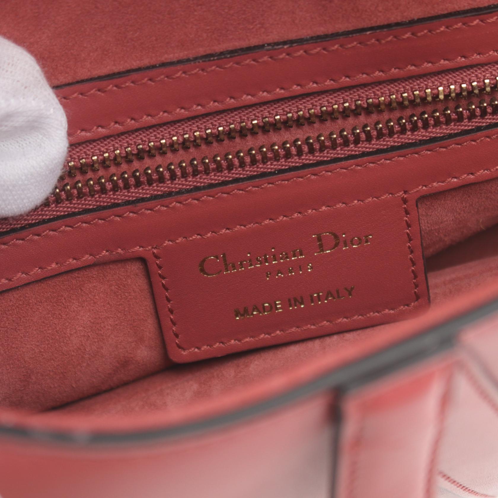 Dior Leather Saddle Handbag Red