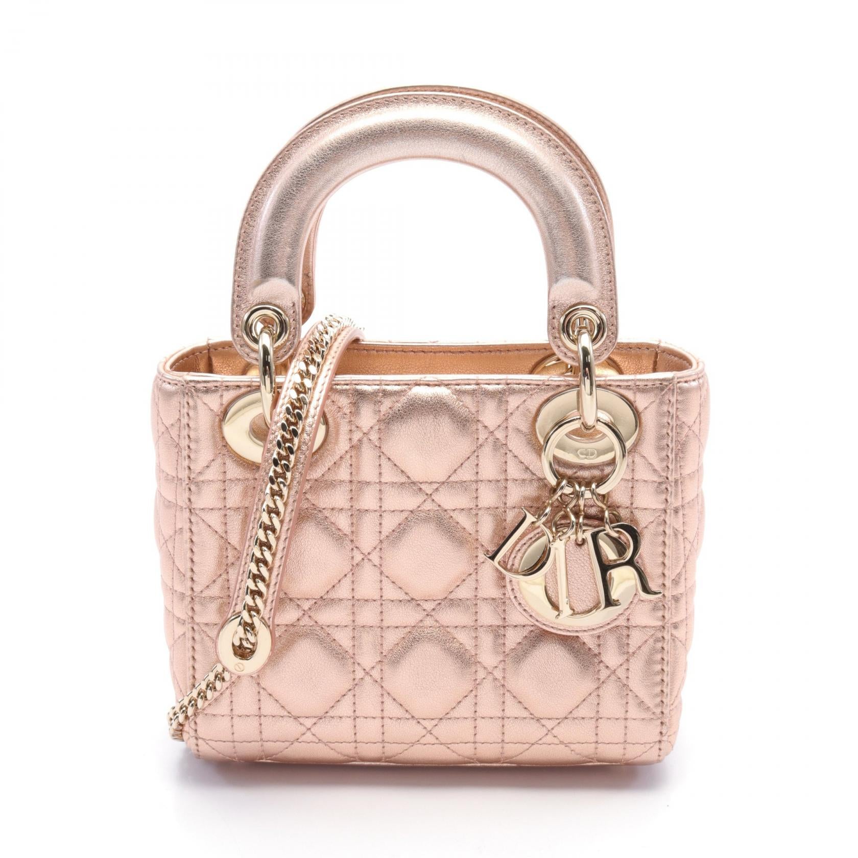 Dior Lady Dior Mini Cannage Leather Handbag