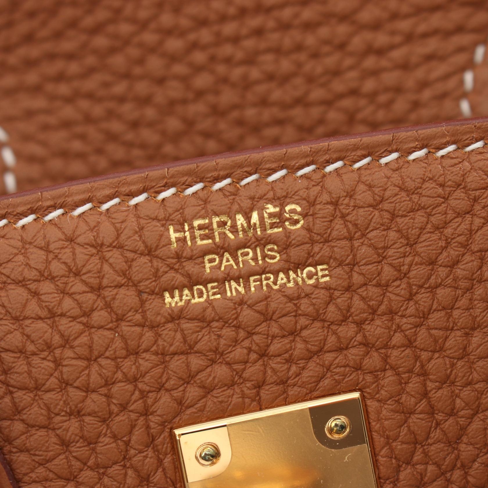 Hermes Birkin 25 Togo Handbag Brown