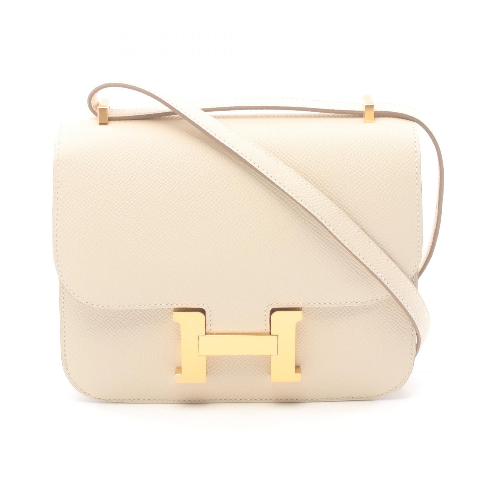 Hermes Constance Mini Shoulder Bag White