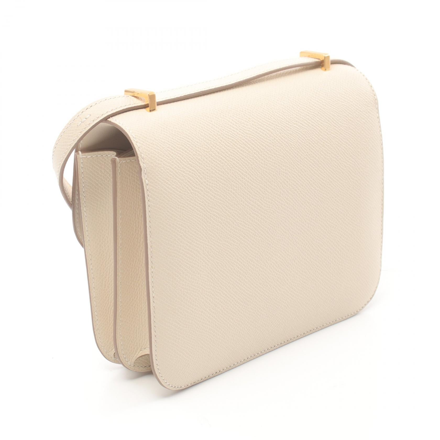 Hermes Constance Mini Shoulder Bag White