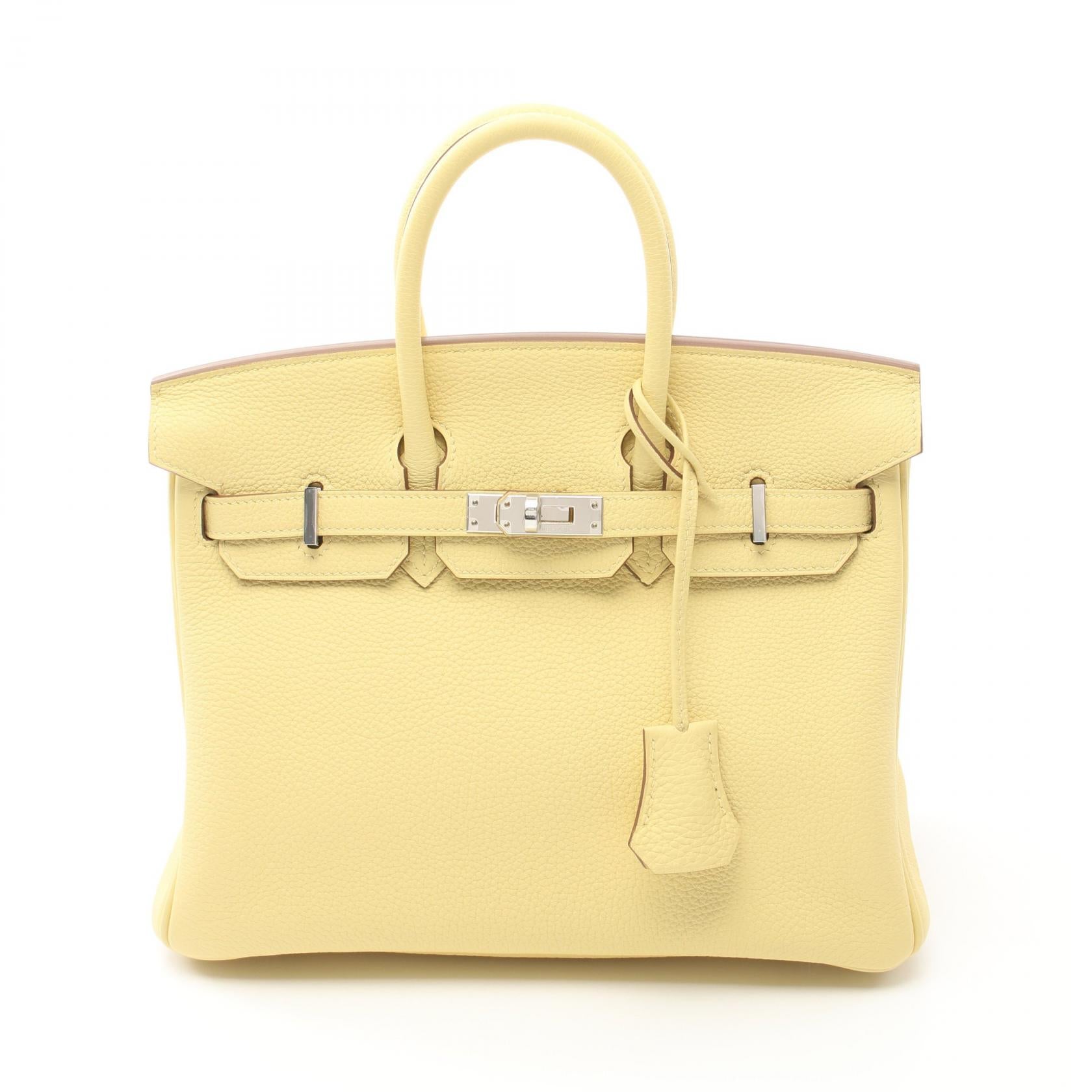 Hermes Birkin 25 Lemoncello Togo Handbag