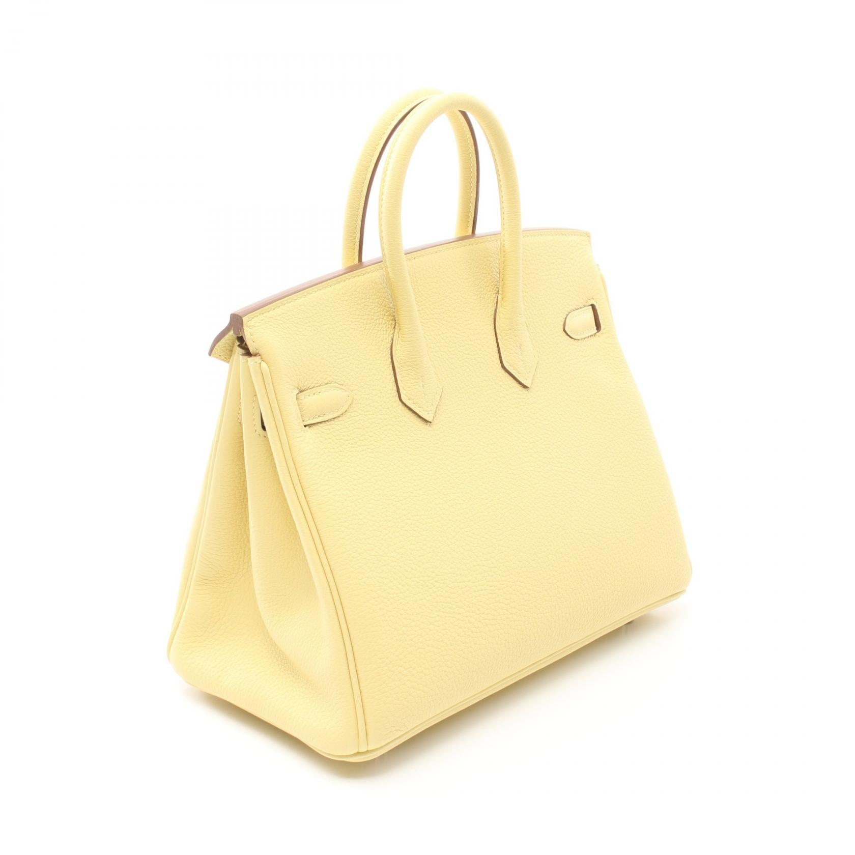 Hermes Birkin 25 Lemoncello Togo Handbag