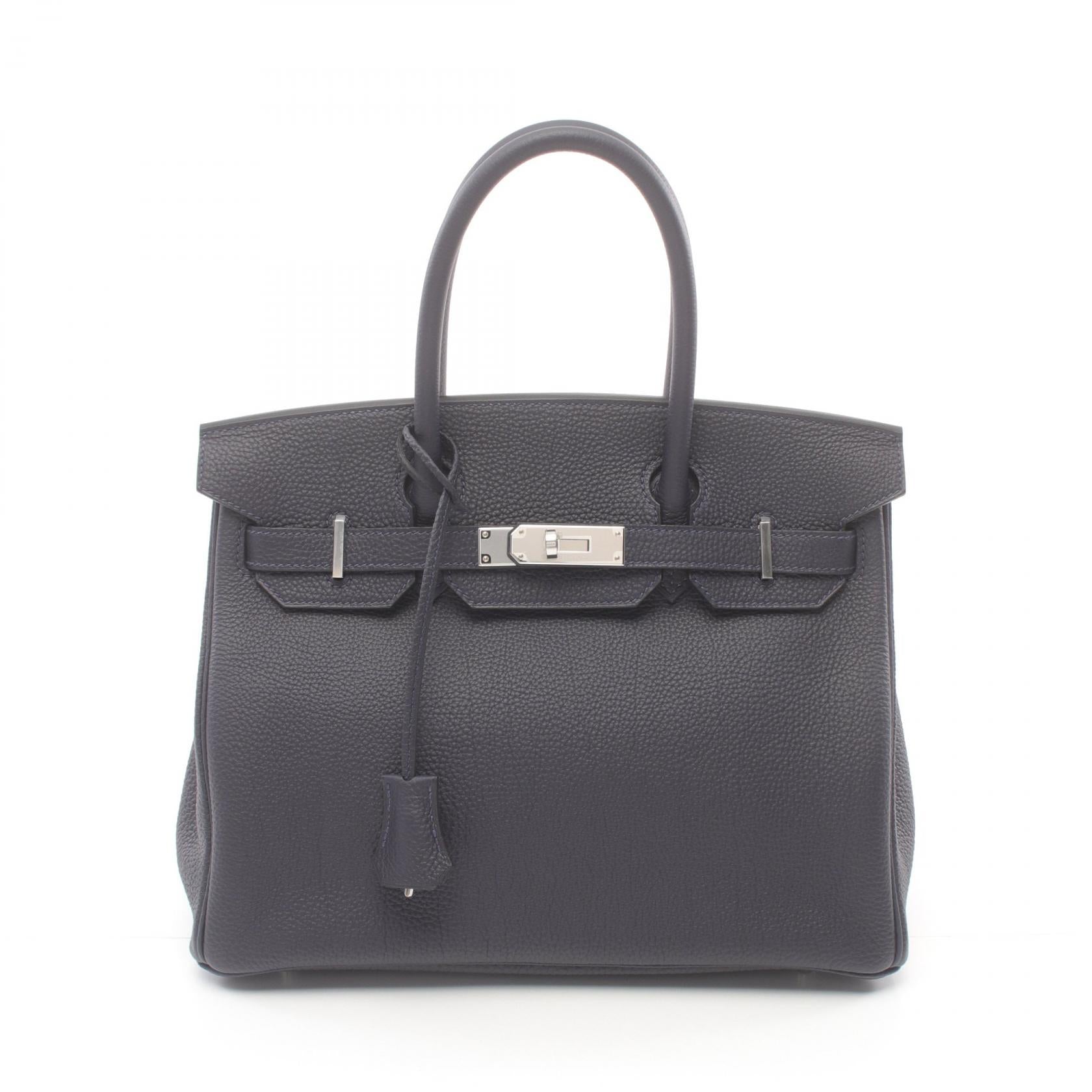 Hermes Birkin 30 Togo Handbag Navy