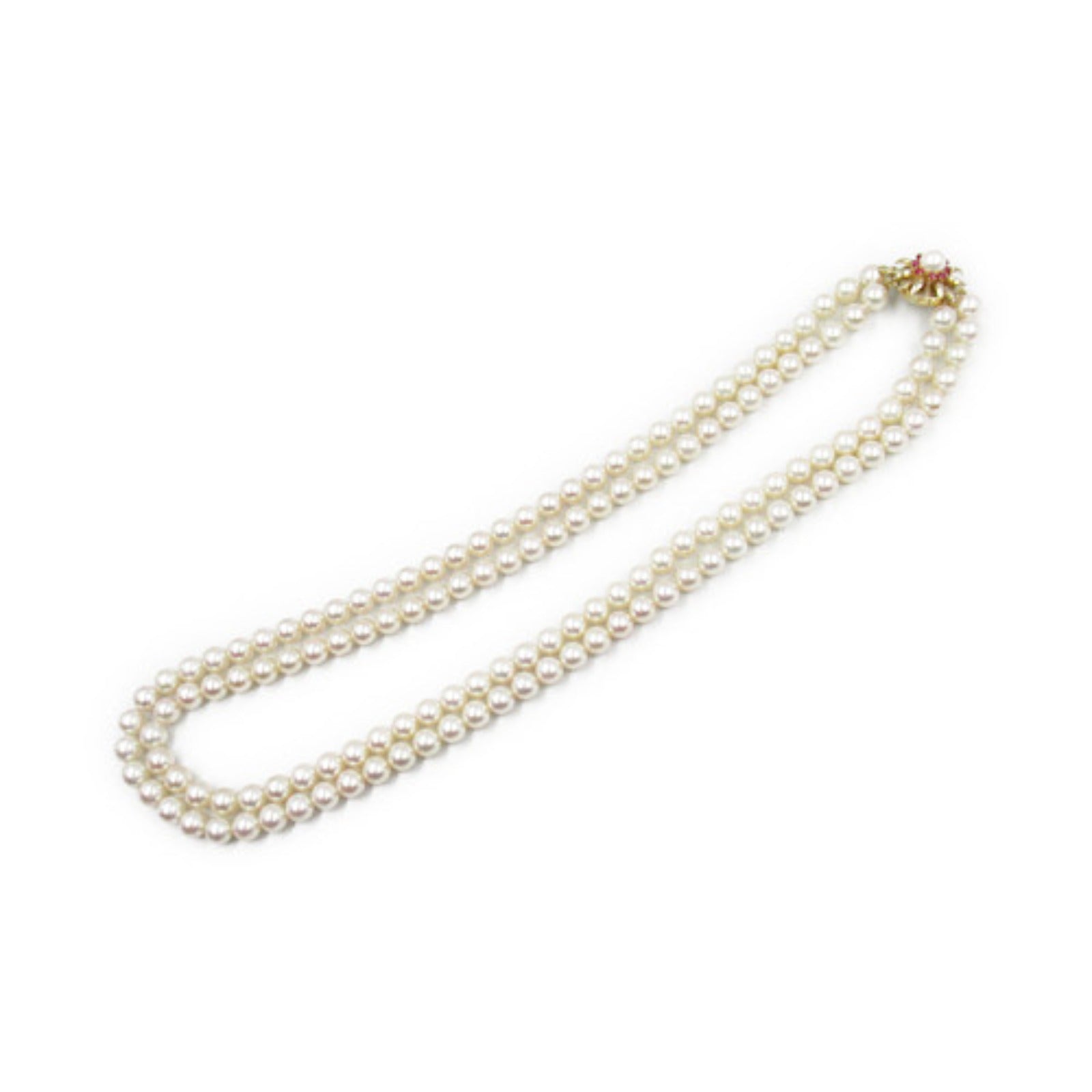 MIKIMOTO Akoya Pearl Necklace K14YG