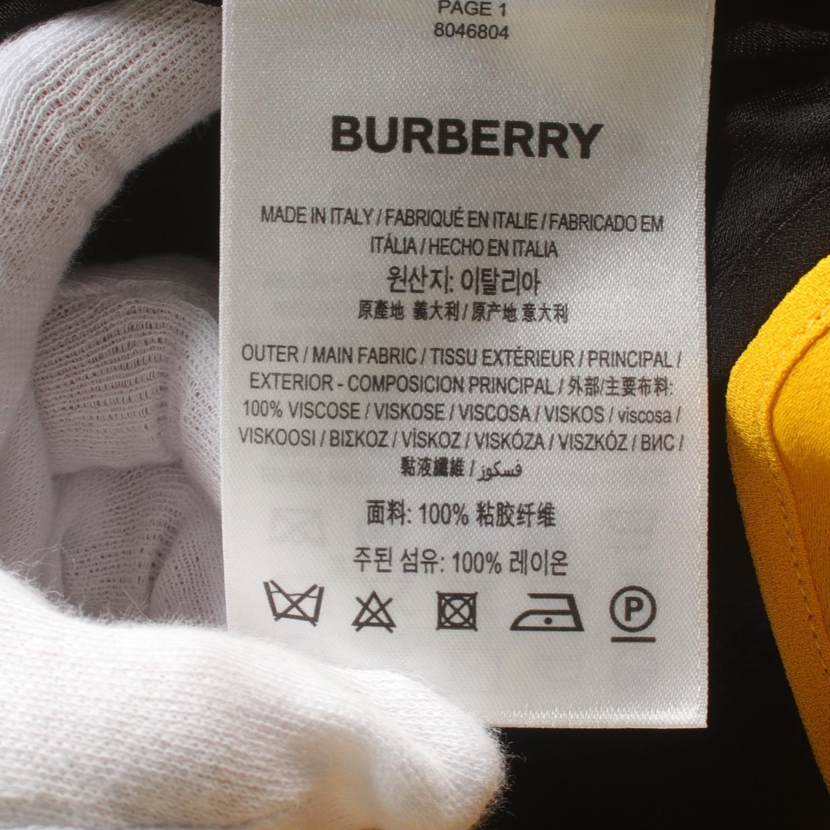 Burberry Viscose Dress Black/White/Yellow