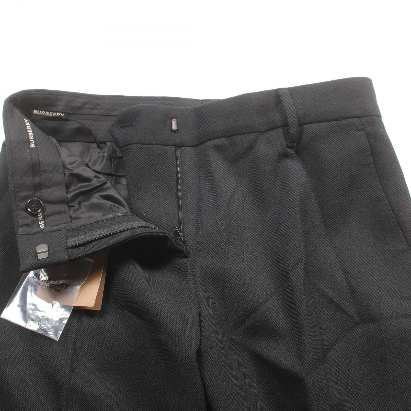 Burberry Wool Pants Black Women